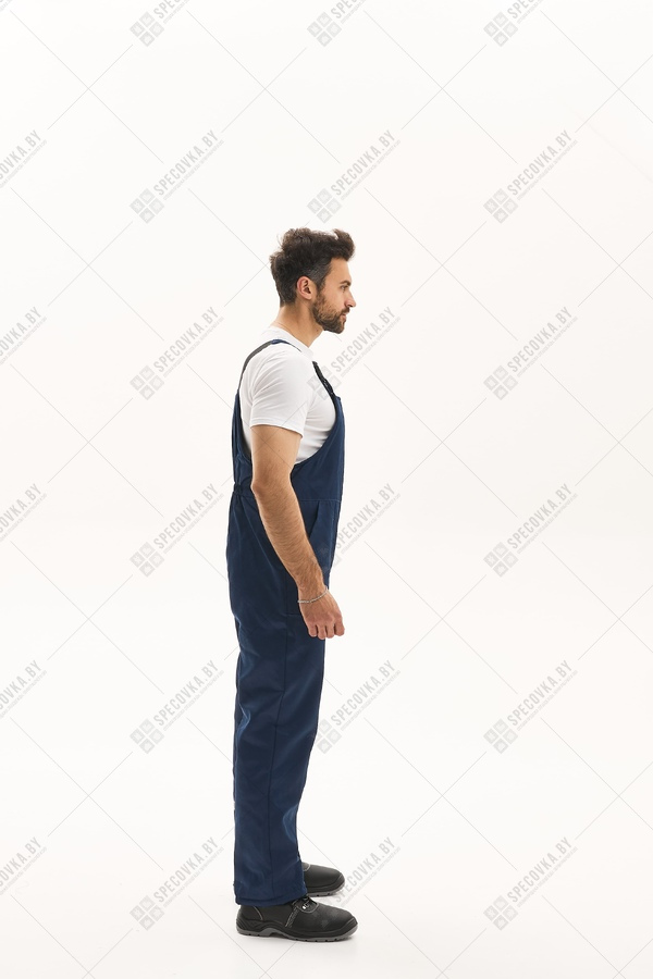 Полукомбинезон утепленный, синий, 35% ХБ/65% ПЭ